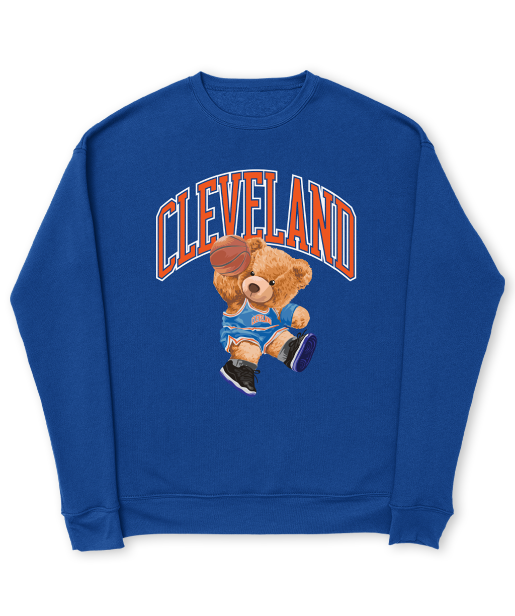 Cleveland Basketball "Air Bear" Crewneck (Retro Royal)